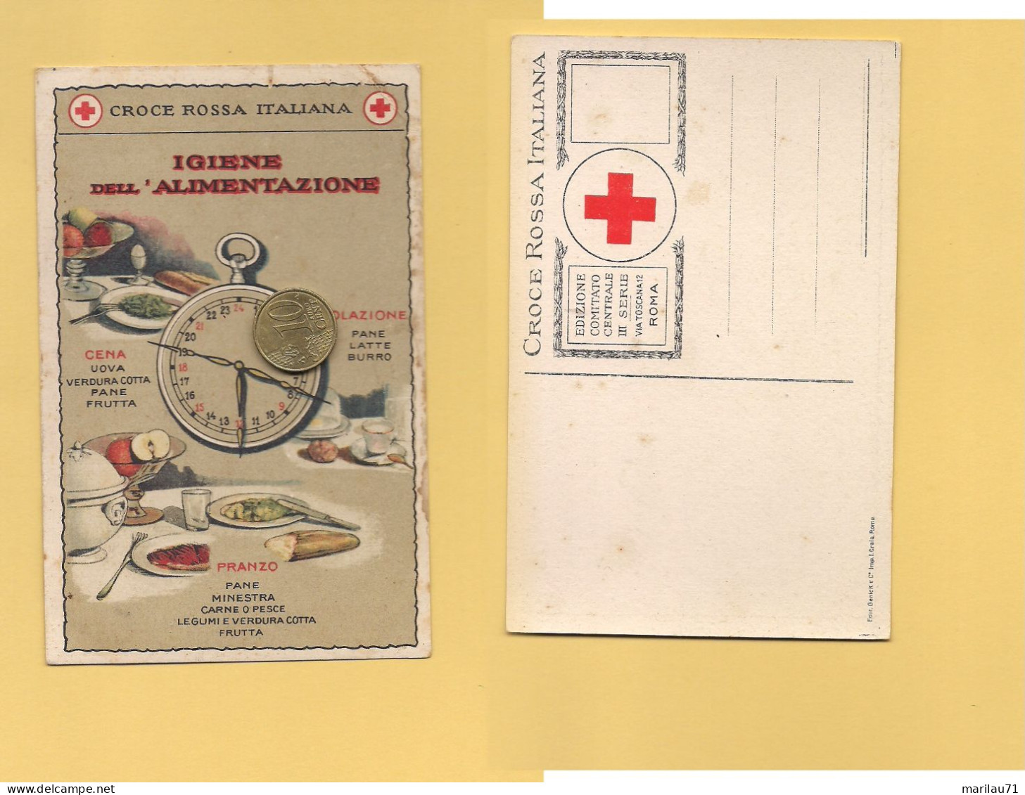 P3582 CROCE ROSSA ITALIANA III SERIE Igiene Dell'alimentazione Anni '30 - Rotes Kreuz