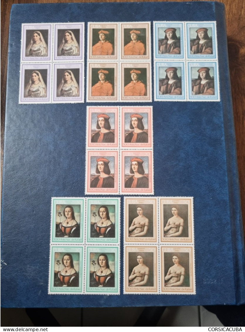 CUBA  NEUF  1983   PINTOR  RAFAEL  SANZIO  //  PARFAIT  ETAT  //  1er  CHOIX  // Bloc De 4 - Unused Stamps
