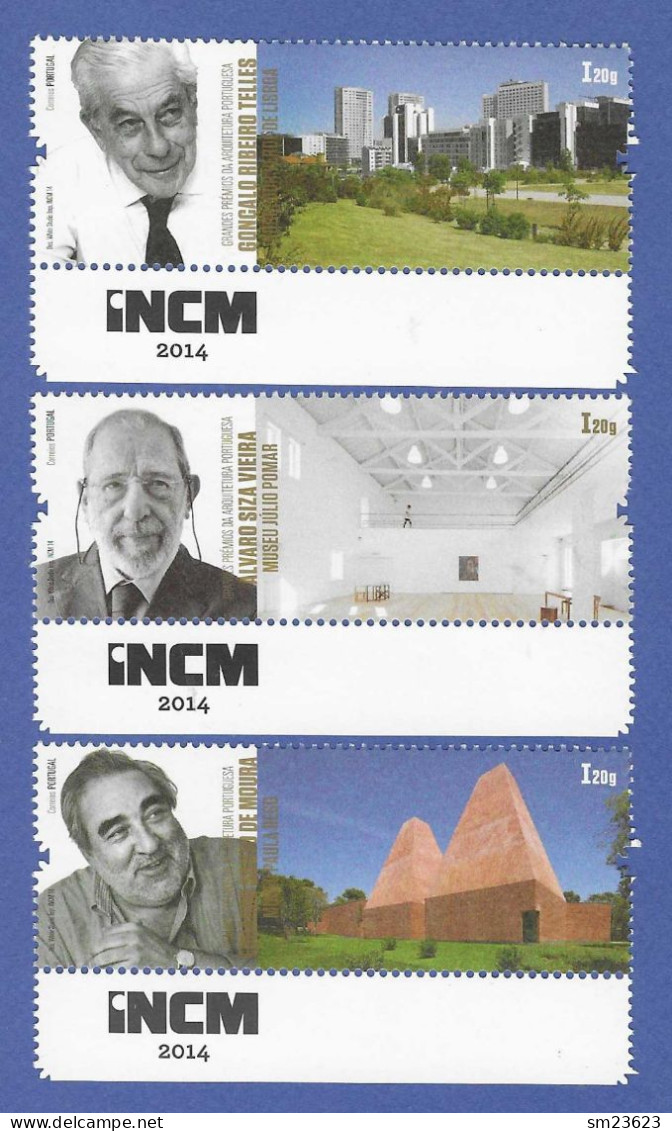 Portugal  2014  Mi.Nr. 3916 / 3918 , Grandes Premios Da Arquitetura Portuguesa - Postfrisch / MNH / (**) - Nuovi