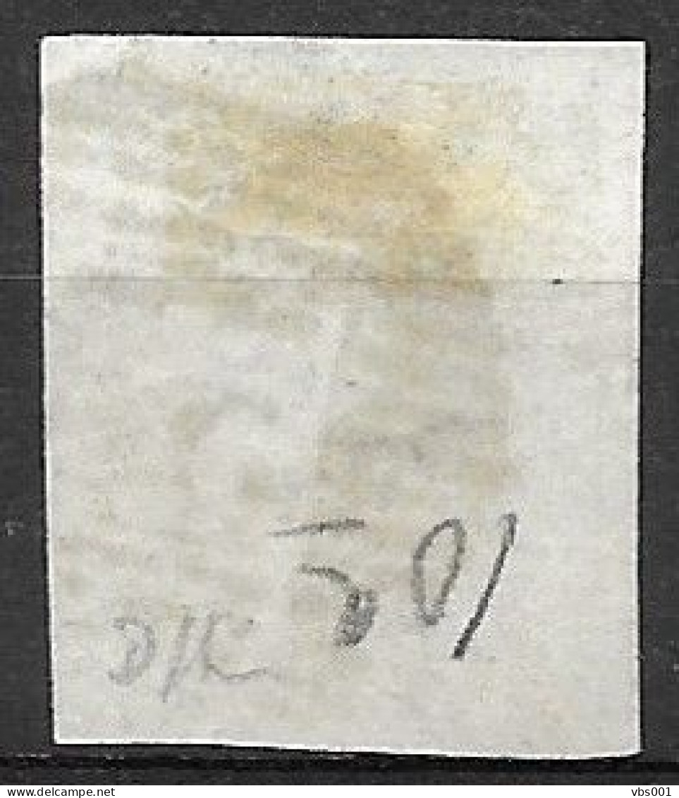 OBP10 Met 4 Randen En Geburen, Met Balkstempel P33 Dinant ( Zie Scans) - 1858-1862 Medallones (9/12)