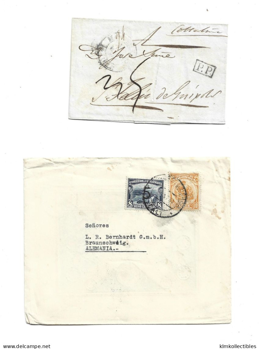 COLOMBIA - POSTAL HISTORY LOT - ADVERTISE - PREPHILATELIC COVER MARSELLA - Colombie