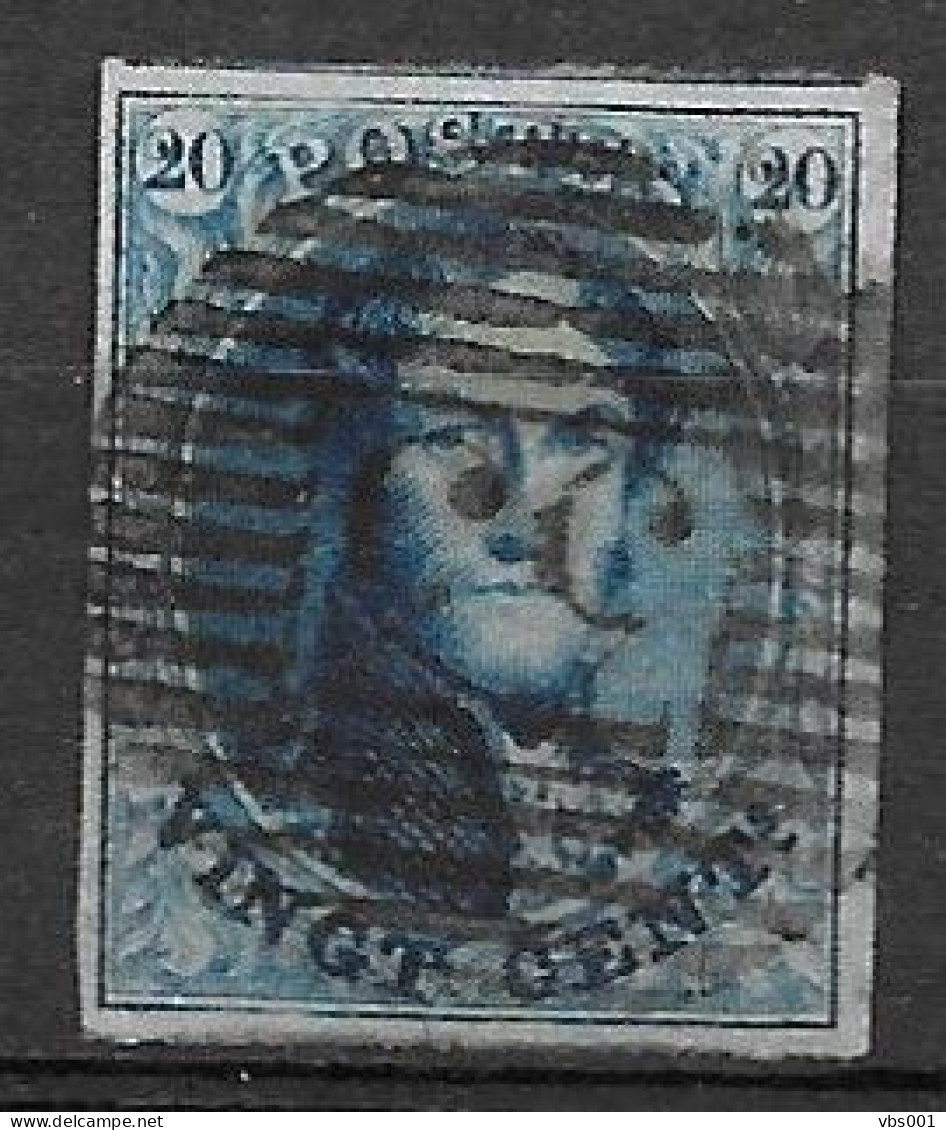 OBP11 Met 4 Randen En Met Balkstempel P33 Dinant ( Zie Scans) - 1858-1862 Medallones (9/12)