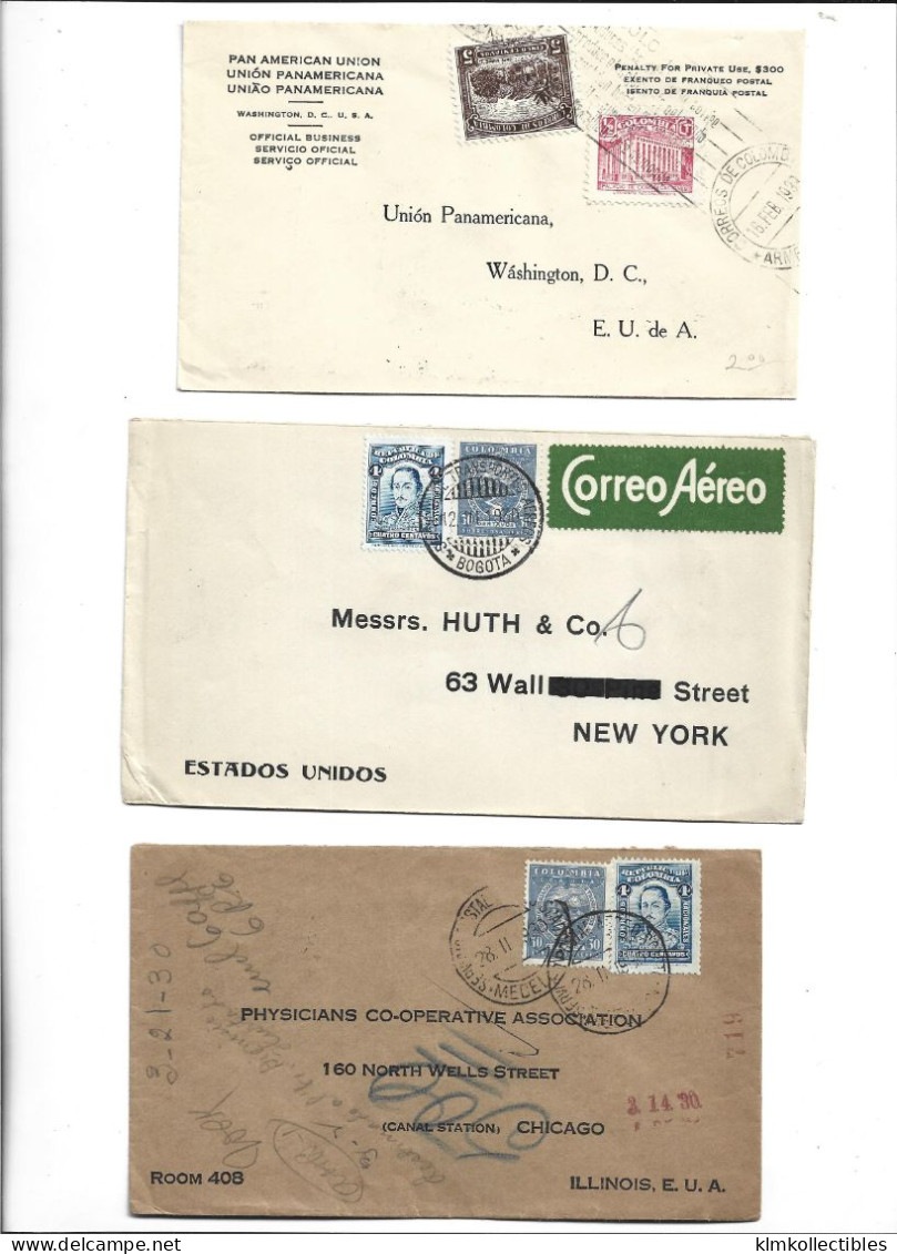 COLOMBIA - POSTAL HISTORY LOT - AIRMAIL HIDROAVION - Colombia