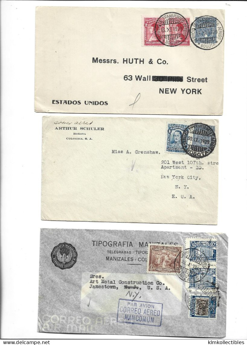 COLOMBIA - POSTAL HISTORY LOT - AIRMAIL - Colombia