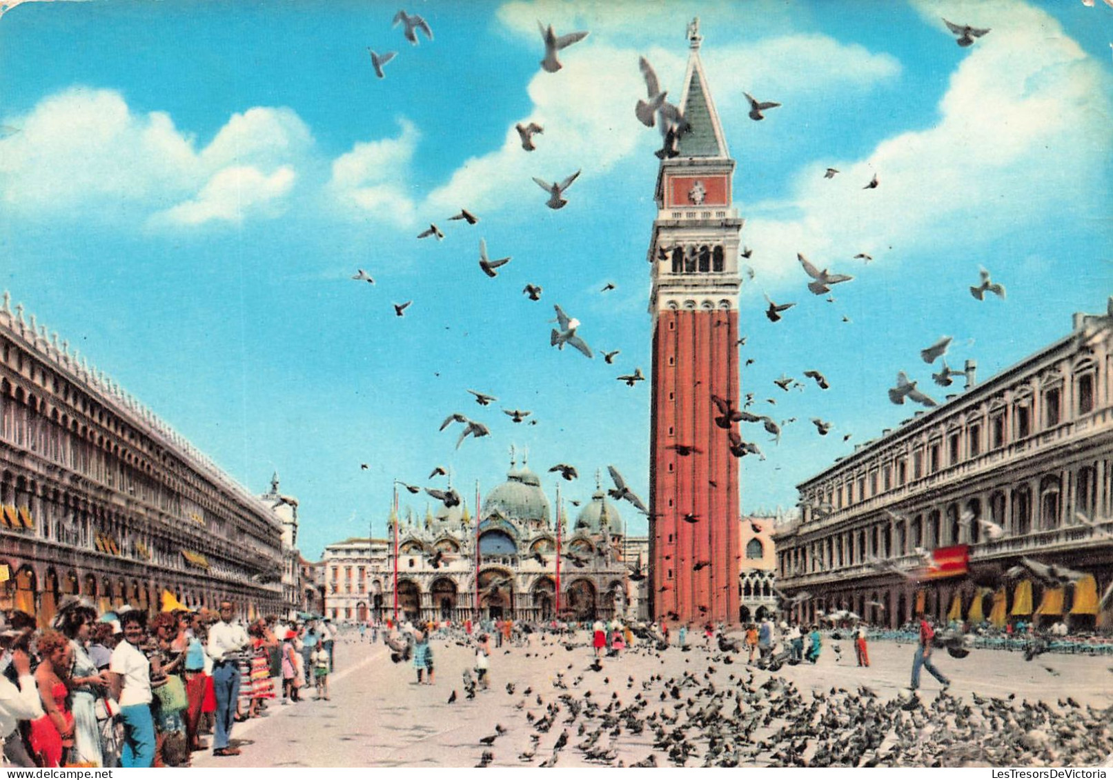 ITALIE - Venezia - Piazza S Marco - Piccionata - Animé - Pigeons - Carte Postale Ancienne - Venezia (Venice)