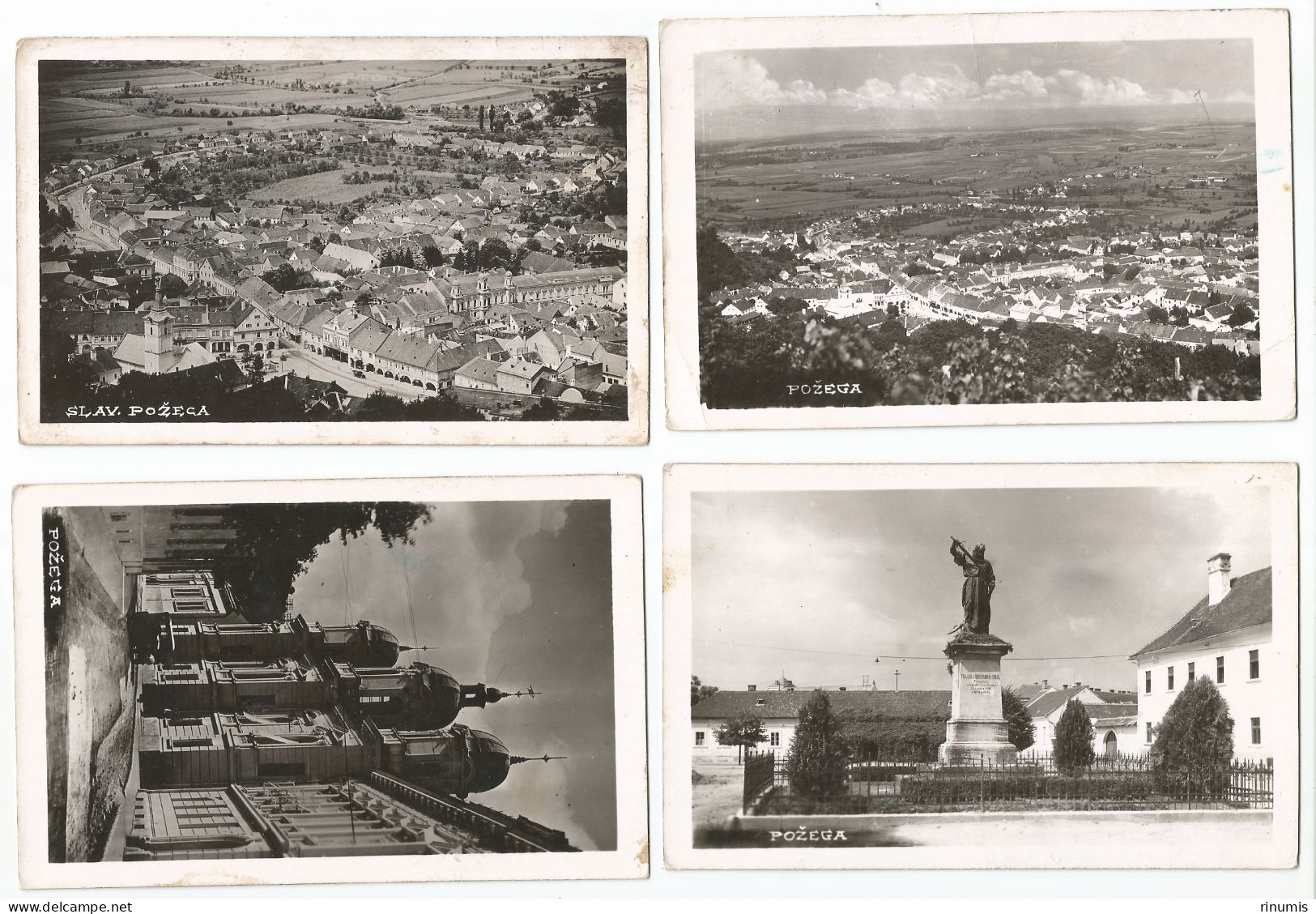 Slavonska Požega 4 Postcards 1930/40 Used/not Used - Croacia