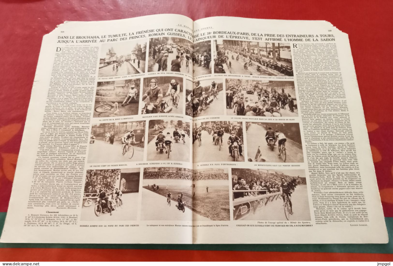 Miroir Des Sports N°652 Mai 1932 Gijssels Bordeaux Paris Course Paris La Varenne Boxe Alfonso Brown  Giro Buse Magne - Sport