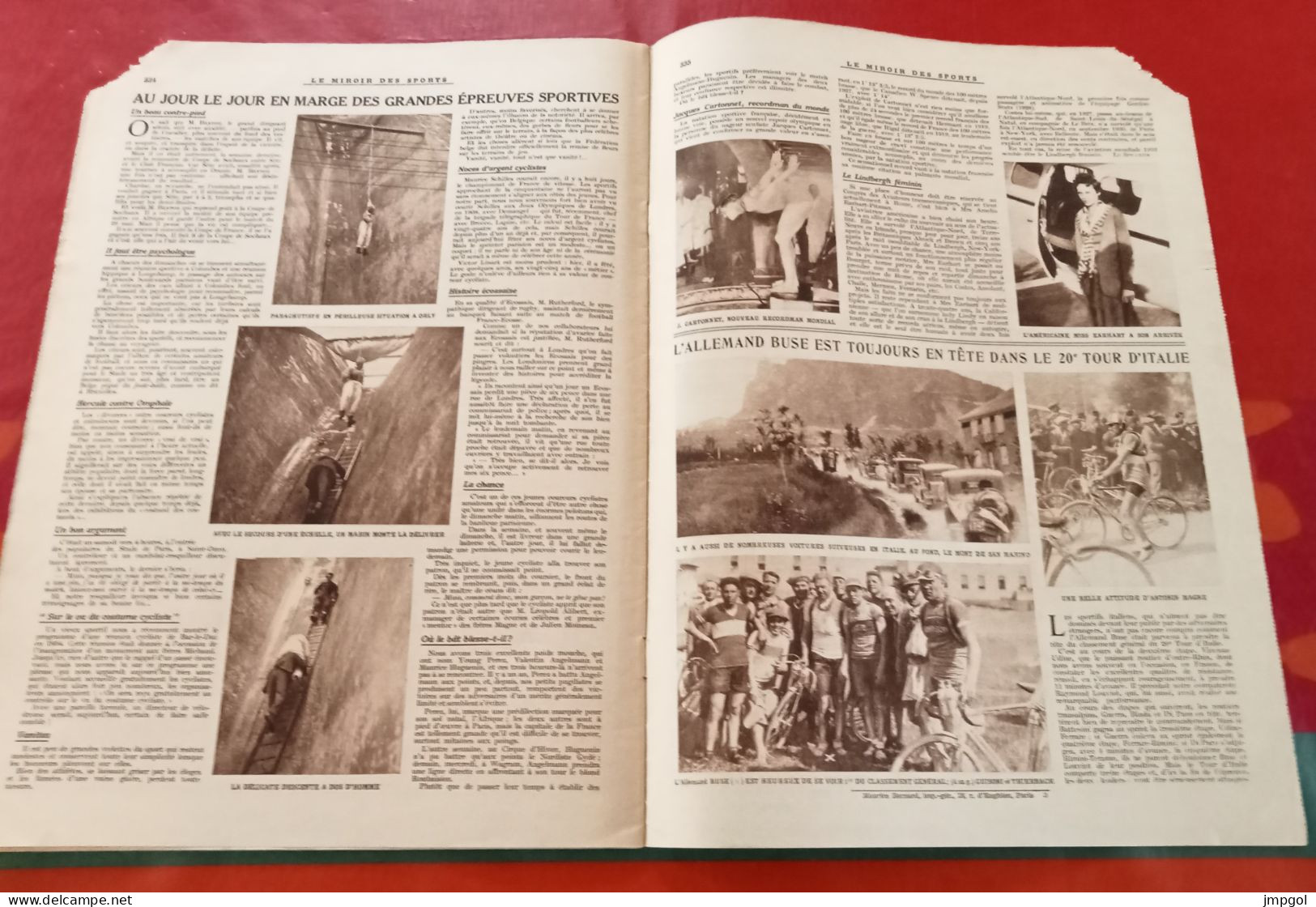 Miroir Des Sports N°652 Mai 1932 Gijssels Bordeaux Paris Course Paris La Varenne Boxe Alfonso Brown  Giro Buse Magne - Sport