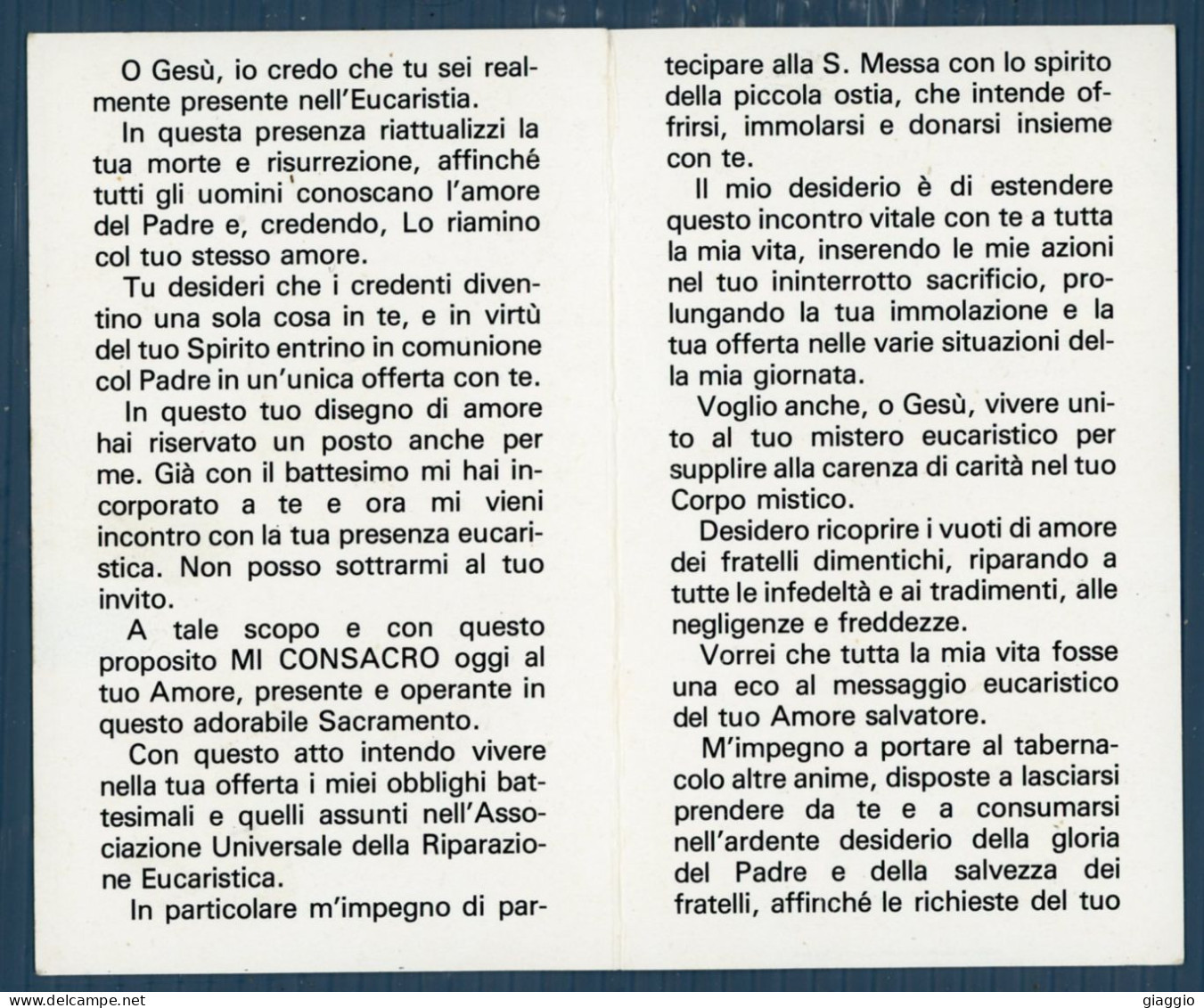 °°° Santino N. 8665 - Consacrazione °°° - Religione & Esoterismo