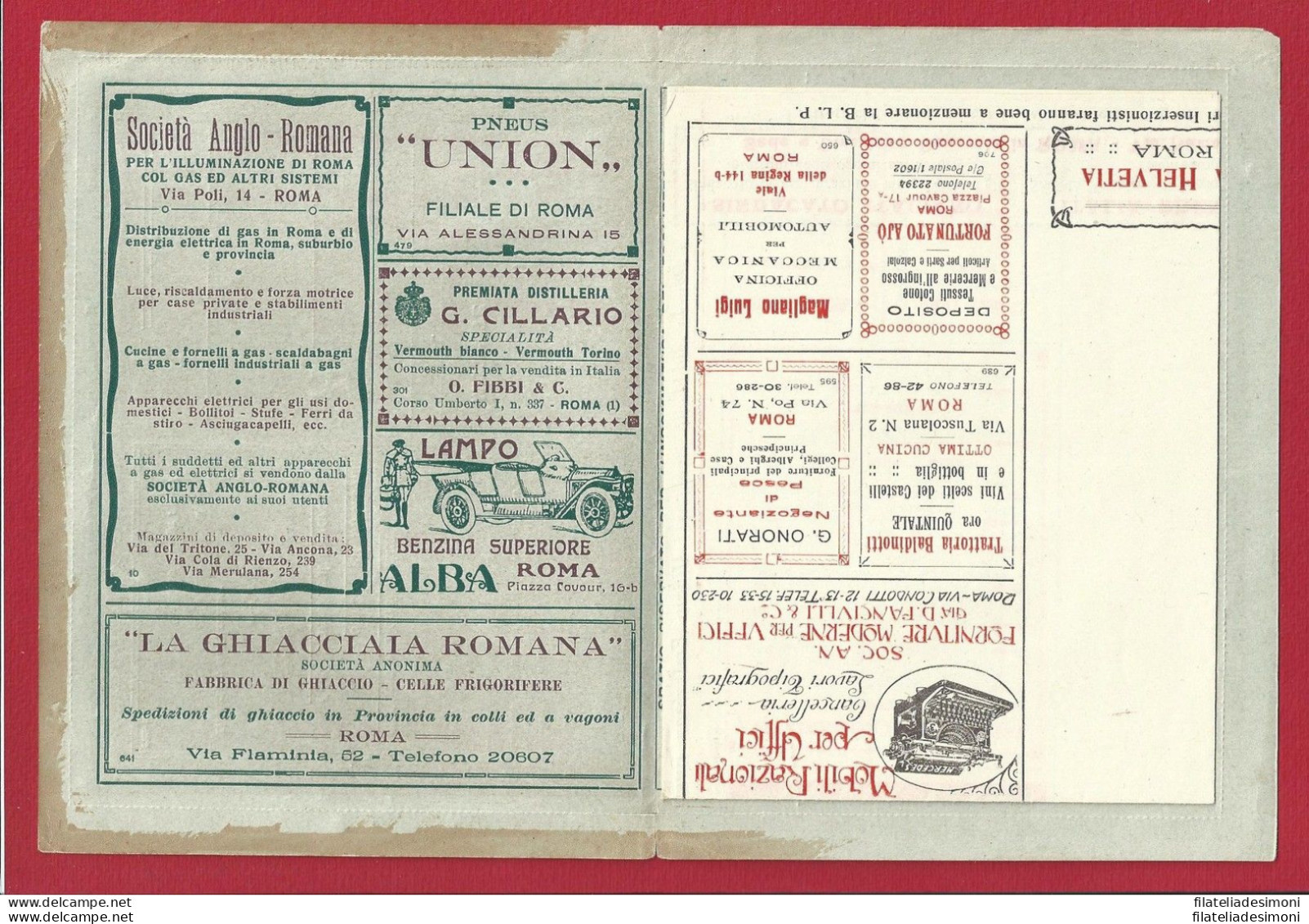 1921 REGNO, BLP N° 2  20 Cent. Arancio BUSTA SPECIALE NUOVA - COMPLETA - Zegels Voor Reclameomslagen (BLP)