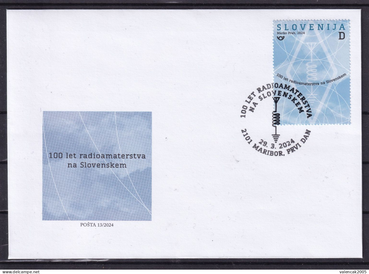 3333 B44 Slovenia 2024 FDC 100 Years Of Amateur Radio In Slovenia - Slovenia