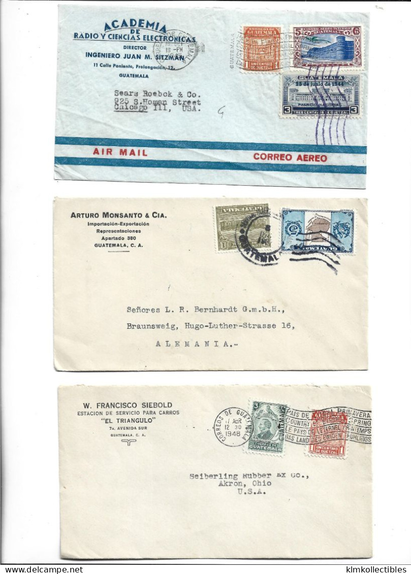 GUATEMALA - POSTAL HISTORY LOT 6 COVERS - AIRMAIL - Colombia