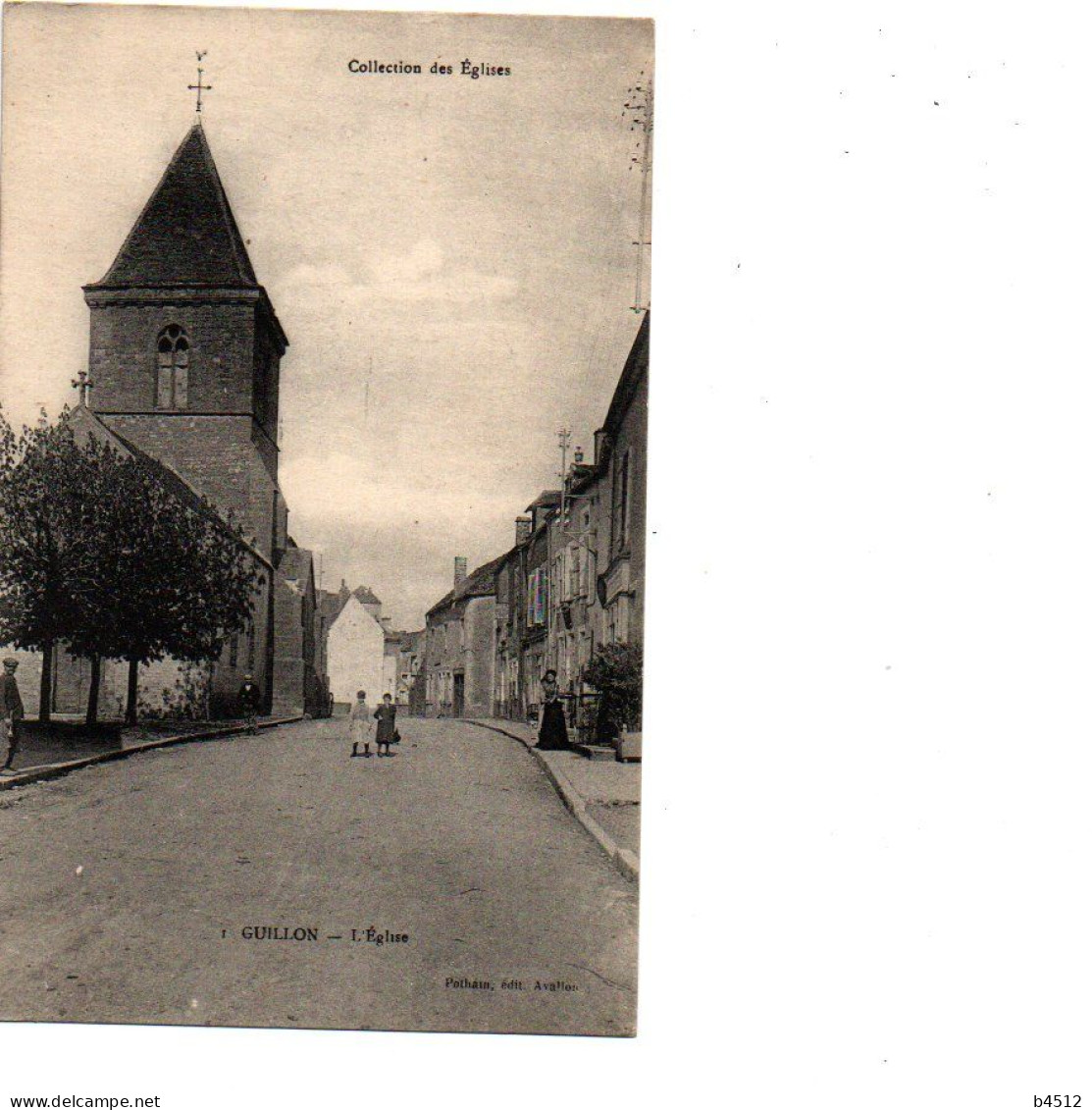 89 GUILLON L'église , Enfants Dans La Rue , édition Pothain - Guillon