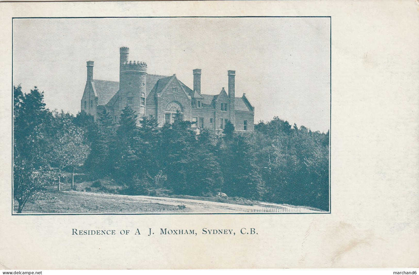 Canada Nouvelle écosse Residence Of A J Moxham Cape Breton Sydney 1898 - Cape Breton