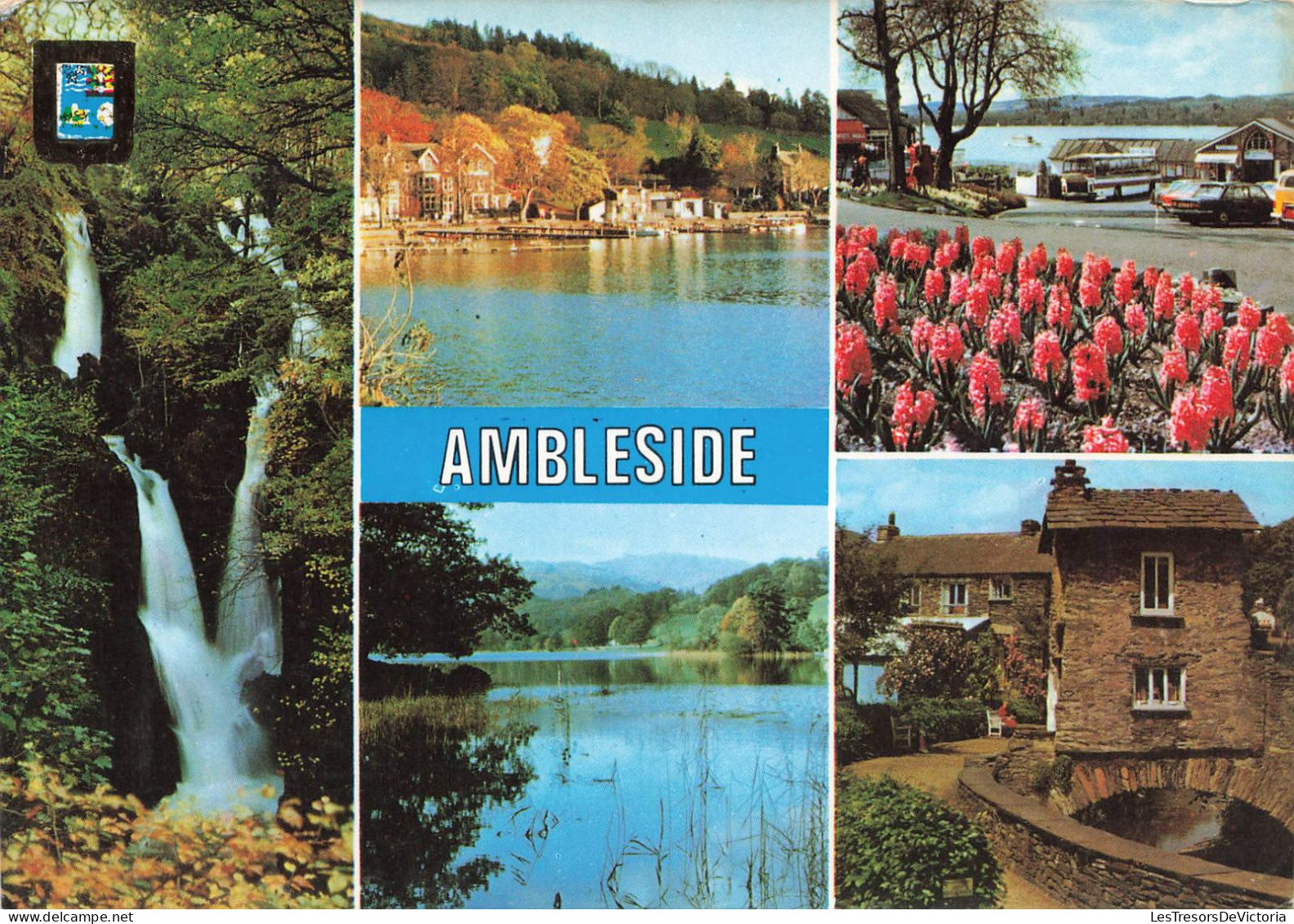 ROYAUME UNI - Angleterre - Ambleside - Waterhead - Bridge Head - Rydal Water - Stock Ghyll Falls - Carte Postale - Ambleside