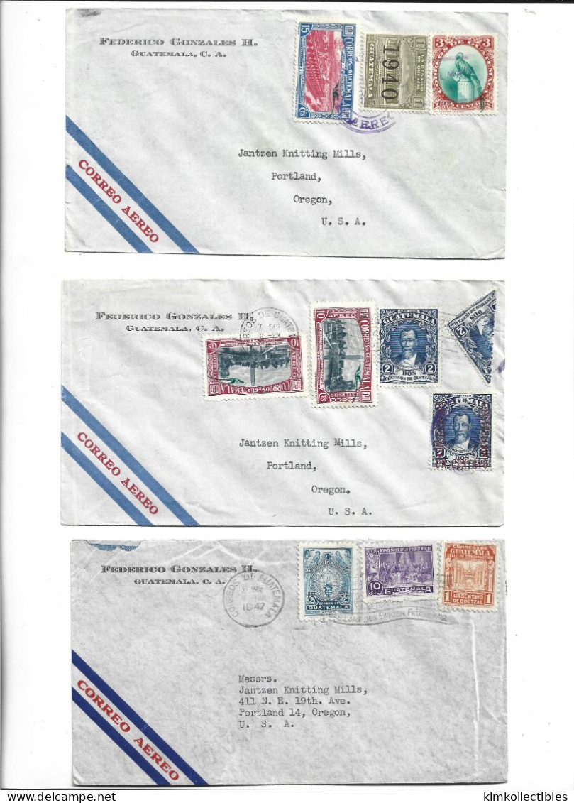 GUATEMALA - POSTAL HISTORY LOT 6 COVERS - AIRMAIL - Colombie