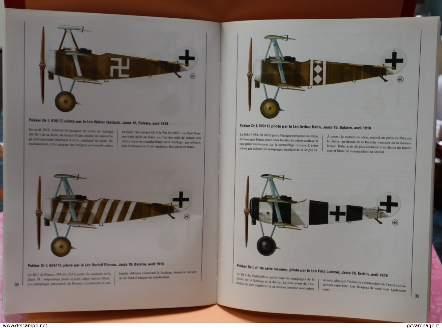 LES COMBATS DU CIEL - LES AS D/L PREMIERE GUERRE MONDIALE SUR FOKKER Dr I  - BELLE ETAT - 64 PAGES     2 IMAGES - Flugzeuge