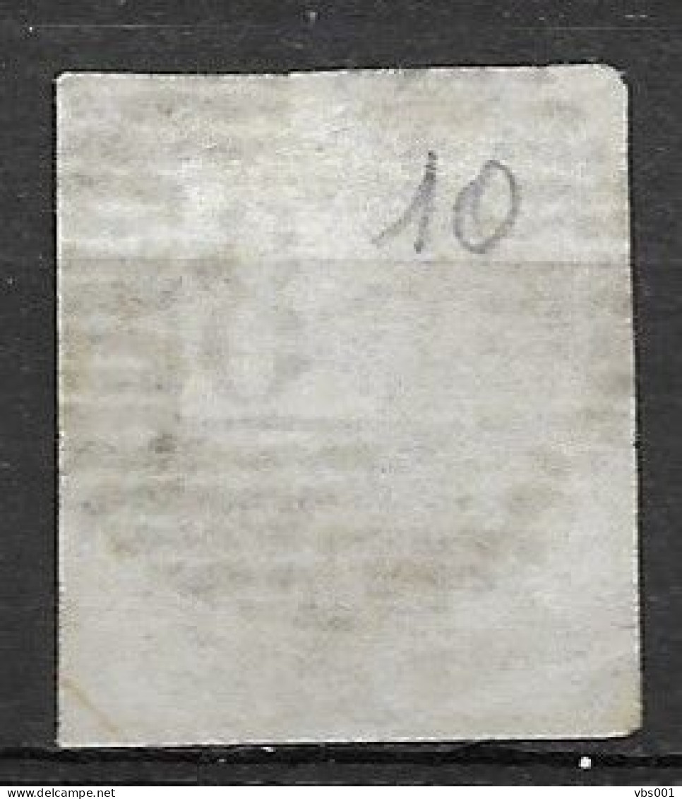 OBP10A Met 4 Randen En Met Balkstempel P38 Enghien ( Zie Scans) - 1858-1862 Medallones (9/12)