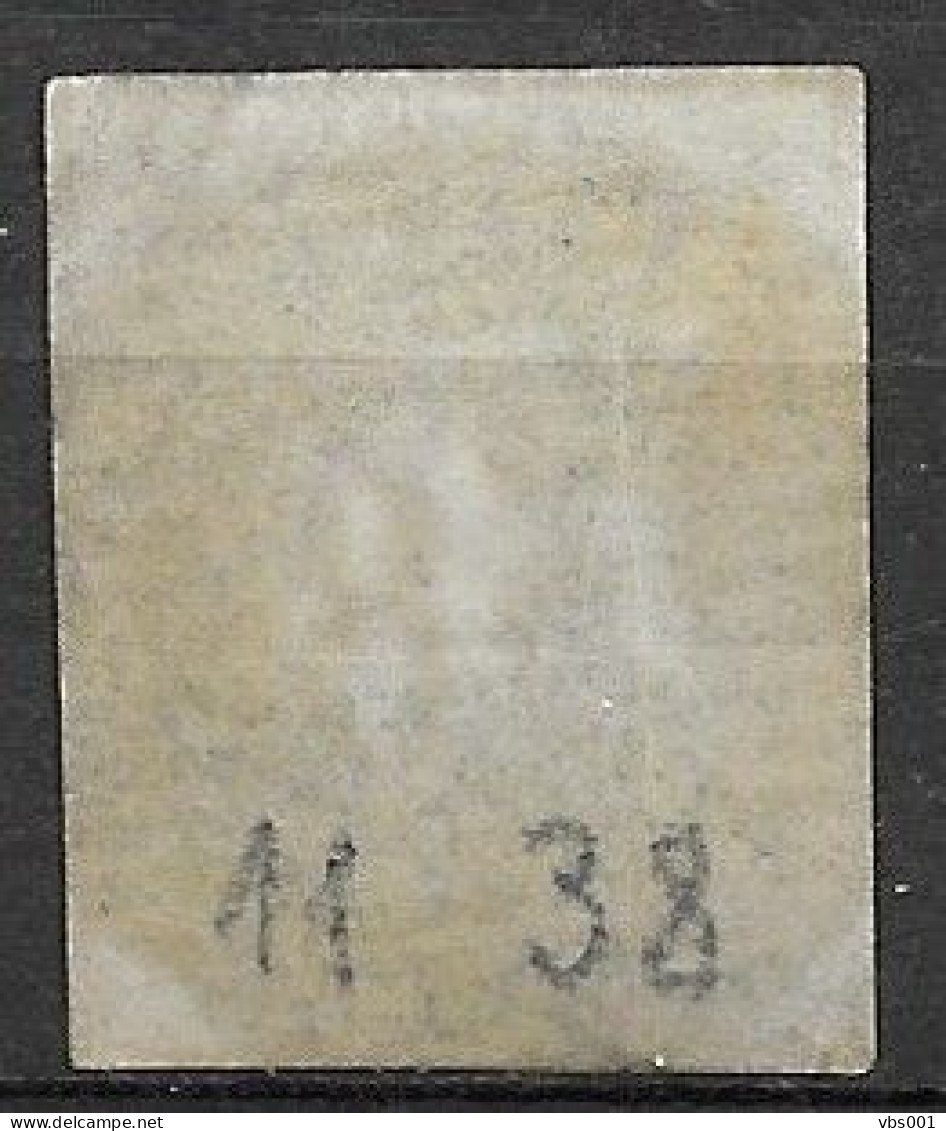 OBP11 Met 4 Randen En Gebuur, Met Balkstempel P38 Enghien ( Zie Scans) - 1858-1862 Medallones (9/12)