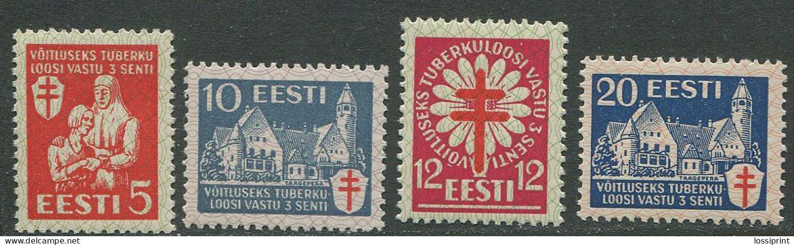 Estonia:Unused Stamps Serie Tuberculosis, Taagepera Manor, 1933, MNH - Estland