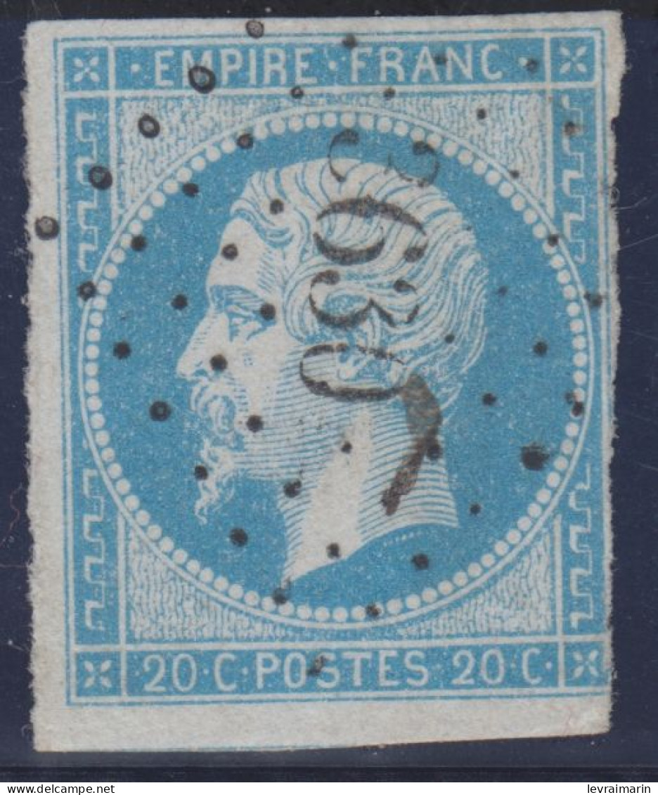 N°14 Oblitéré PC 3630 De Villereversure (1) Indice 17, Une Marge Touchée, Mais Frappe TTB, RR - 1853-1860 Napoleone III