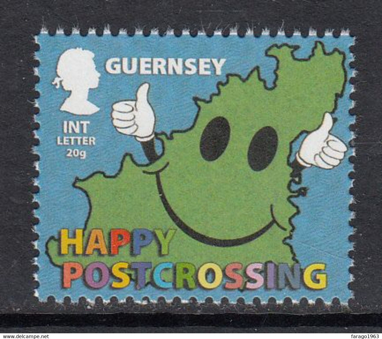 2014 Guernsey Postcrossing Complete Set Of 1 MNH - Guernesey