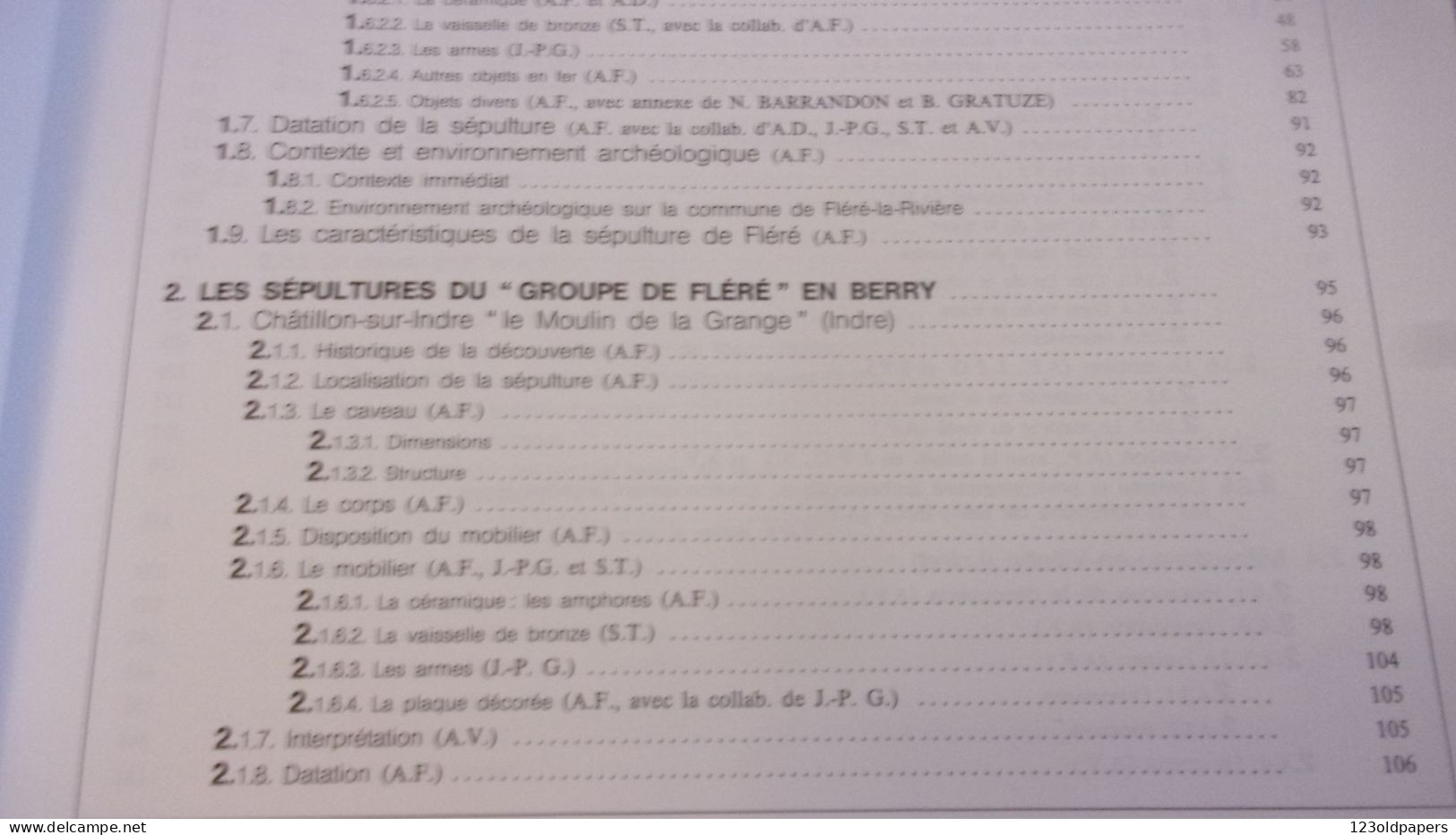 BERRY La Tombe Augustéenne De Fléré-la-Rivière (Indre) Et Les Sépultures Aristocratiques De La Cité Des Bituriges:1993 - Archeology