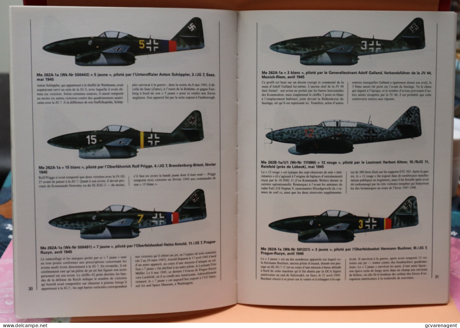 LES COMBATS DU CIEL - LES AS DES CHASSEURS A REACTION  MESSERSCHMITT 262  - BELLE ETAT - 64 PAGES     2 IMAGES - Vliegtuig