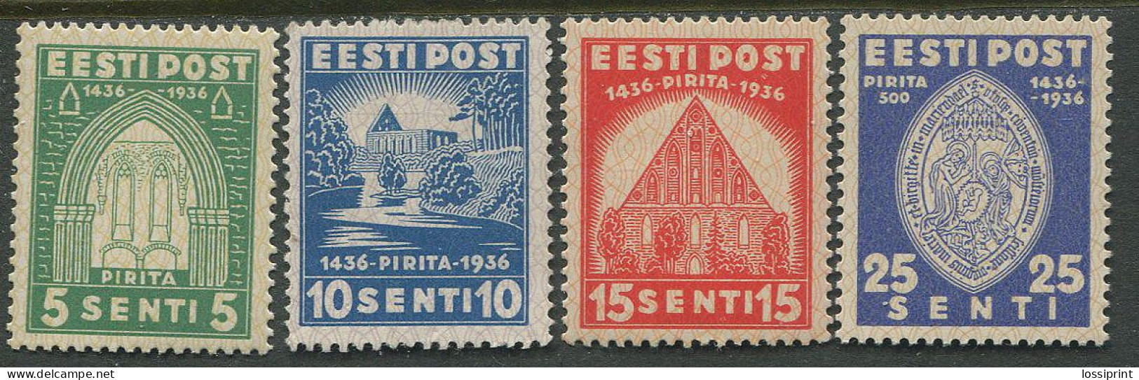 Estonia:Unused Stamps Serie Pirita Monastery, 1936, MNH - Estland