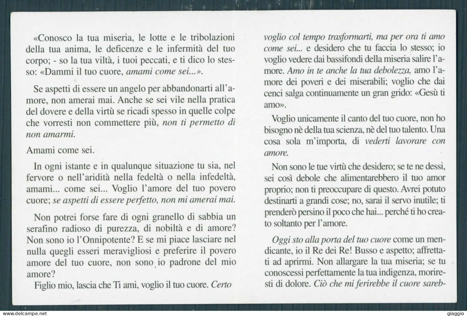 °°° Santino N. 8671 - Gesù Confido In Te °°° - Religione & Esoterismo