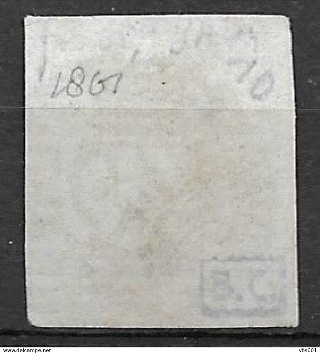 OBP10 Met 4 Randen En Bladboord Met Balkstempel P42 Fontaine-L'Eveque ( Zie Scans) - 1858-1862 Medaillen (9/12)