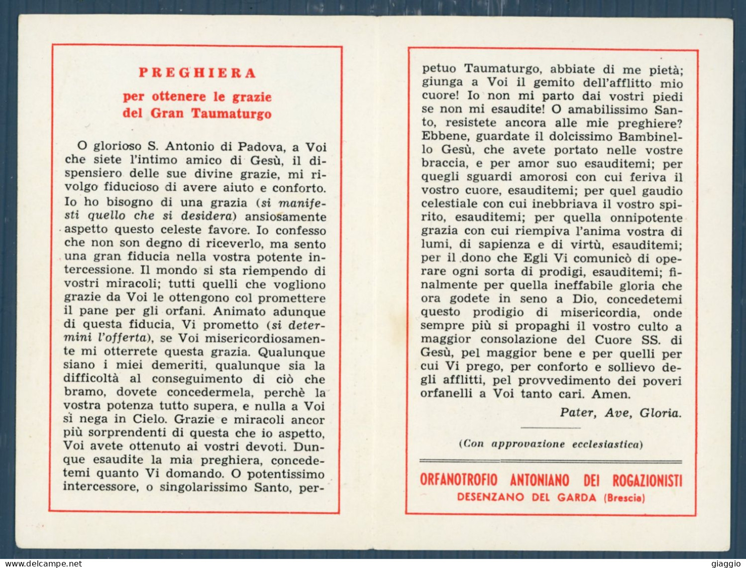 °°° Santino N. 8672 - S. Antonio °°° - Religion & Esotérisme