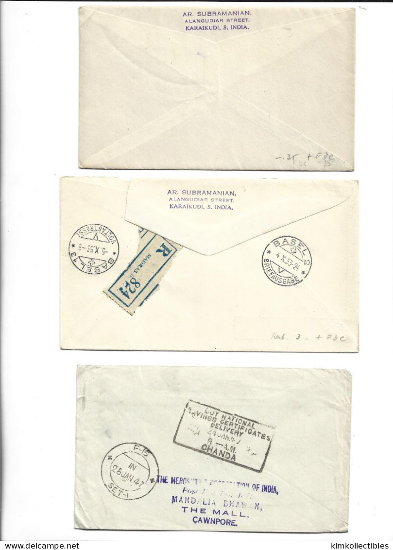INDIA - GREAT BRITAIN UNITED KINGDOM BIRITISH COLONIES - POSTAL HISTORY LOT - FDC AIRMAIL SLOGAN MACHINE CANCEL - Other & Unclassified