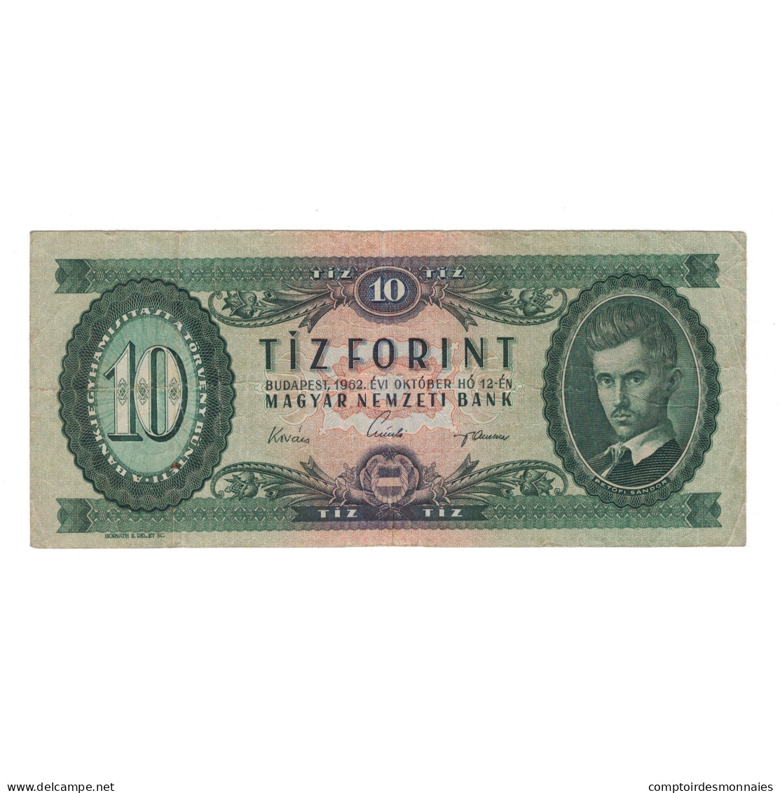 Billet, Hongrie, 10 Forint, 1962, 1962-10-12, KM:168c, TTB - Hungary