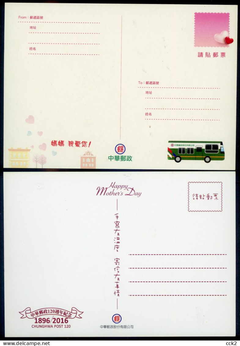 2024 Taiwan R.O.CHINA - Maxi-Card- Postal Characters/ Self-adhesive Stamps (2 Pcs.) - Maximum Cards