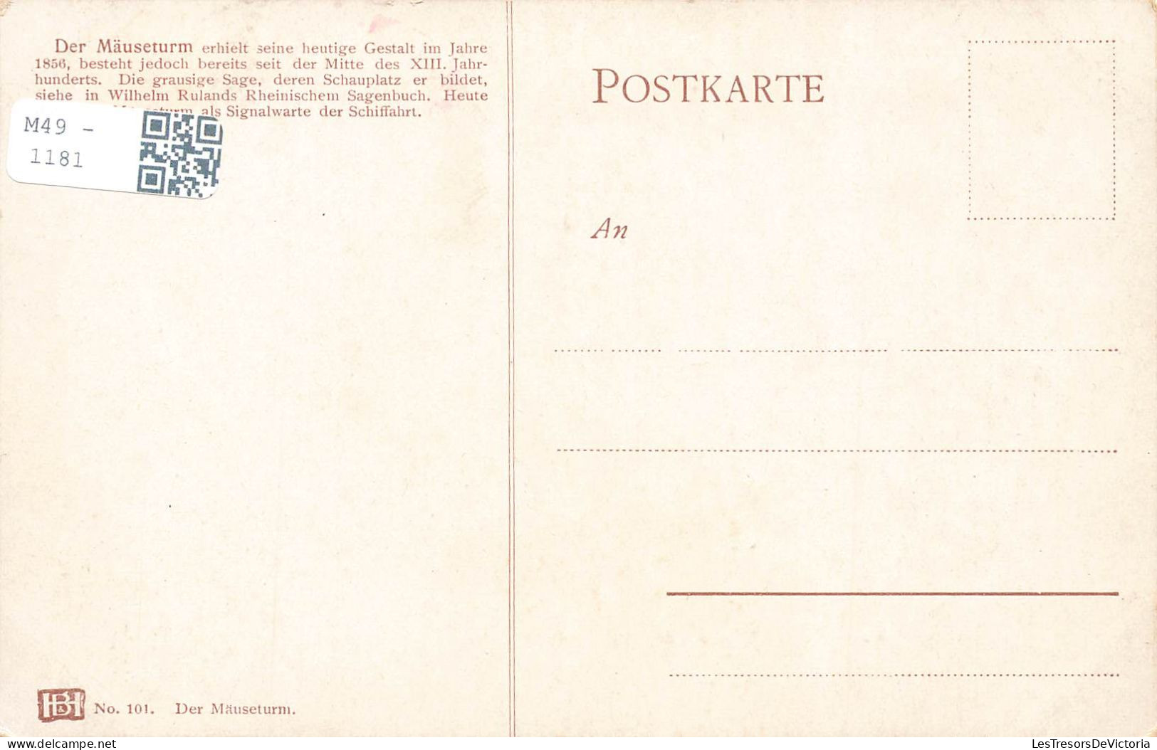 ALLEMAGNE - Der Mauseturm - Carte Postale Ancienne - Bingen