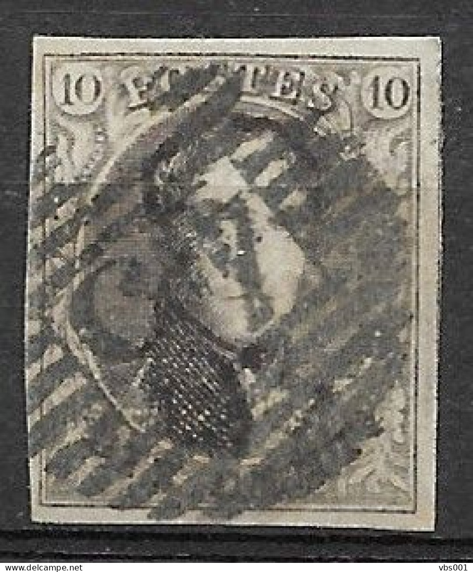 OBP10 Met 4 Randen En Met Balkstempel P45 Gand 14B ( Zie Scans) - 1858-1862 Medallones (9/12)