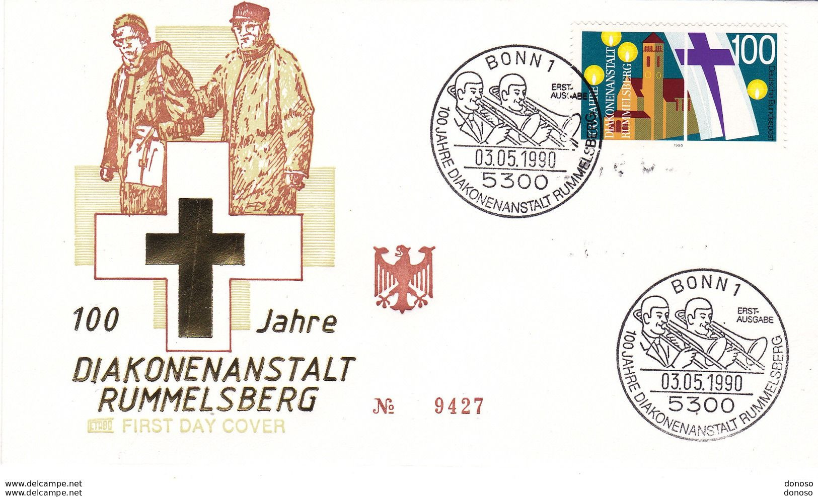 RFA 1990 EGLISE EVANGELIQUE  FDC Yvert 1299 - 1981-1990