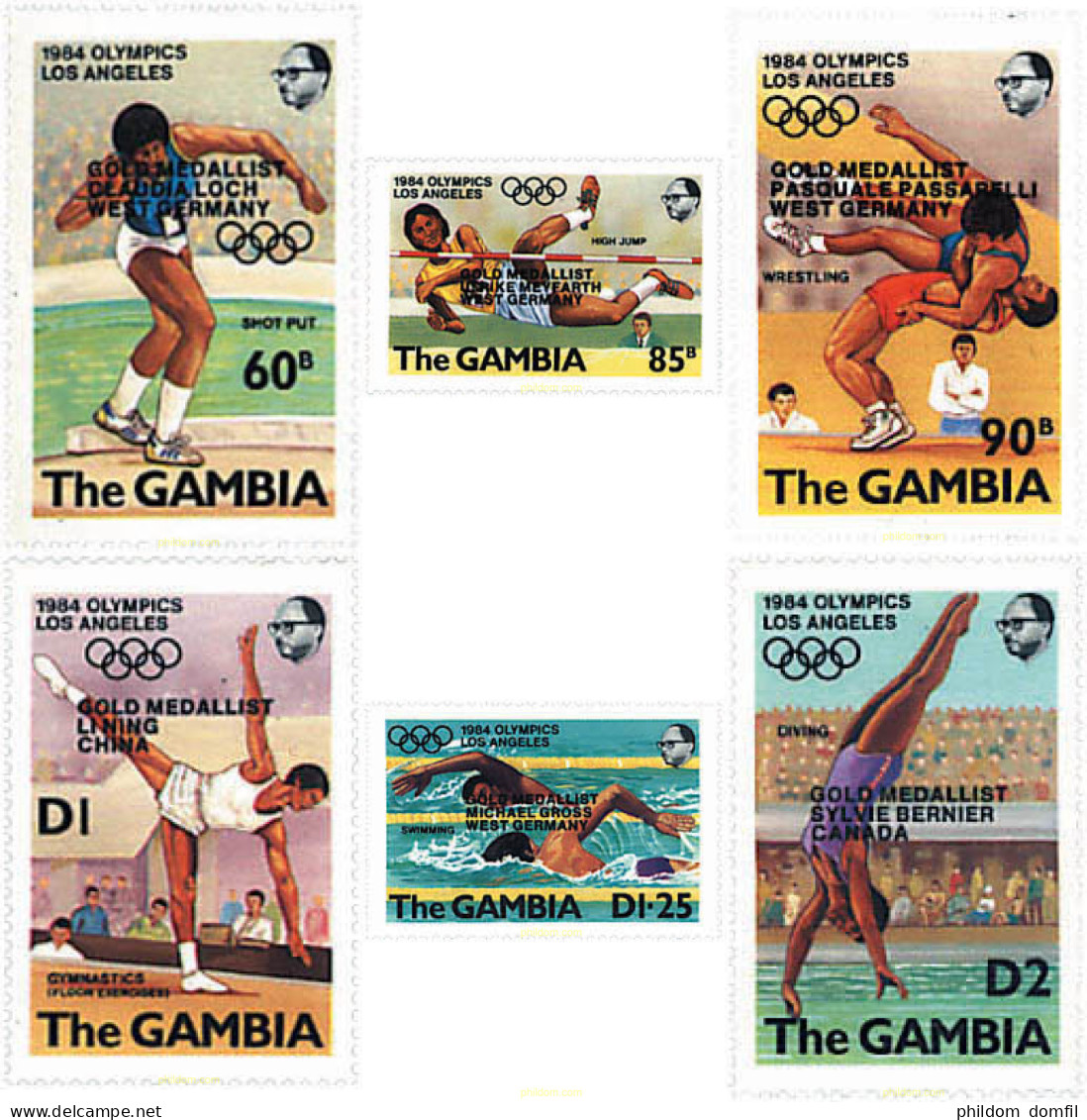 727884 HINGED GAMBIA 1985 23 JUEGOS OLIMPICOS VERANO LOS ANGELES 1984 - Gambia (1965-...)