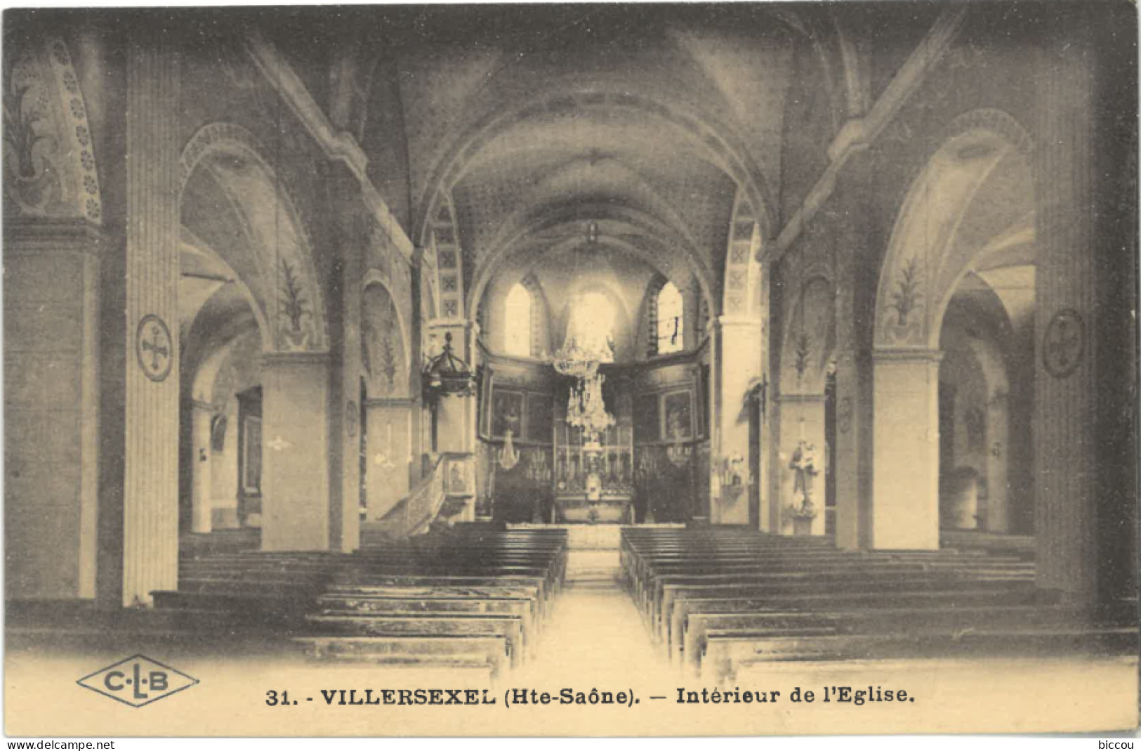 Cp VILLERSEXEL (Hte Saône) 70 - 1924 - Intérieur De L'Eglise N° 31 CLB - Villersexel
