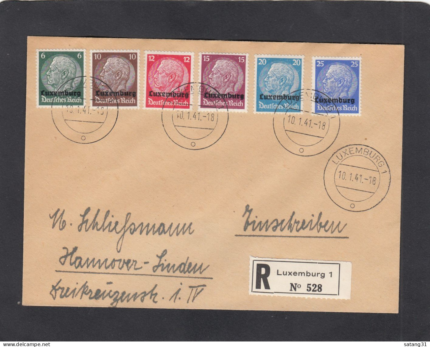 NOS 1/16 SUR 3 LETTRES RECOMMANDEES. - Ocupación