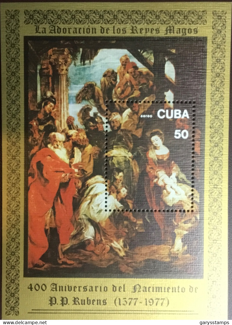 Cuba 1977 Rubens Anniversary Minisheet MNH - Unused Stamps