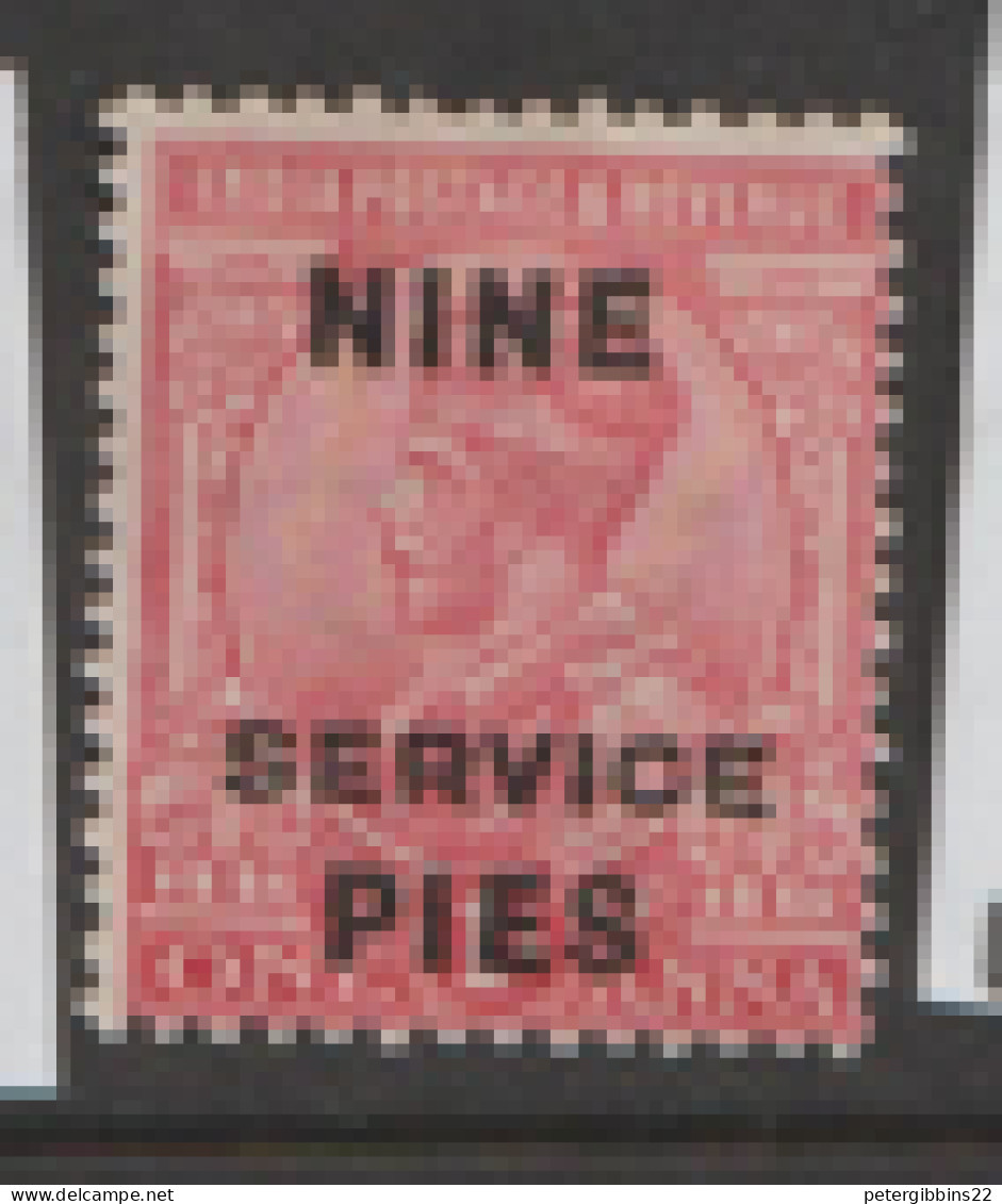 India Service  1912  SG  097  Nine Pies Surcharge  Mounted ,mint - 1911-35 Roi Georges V