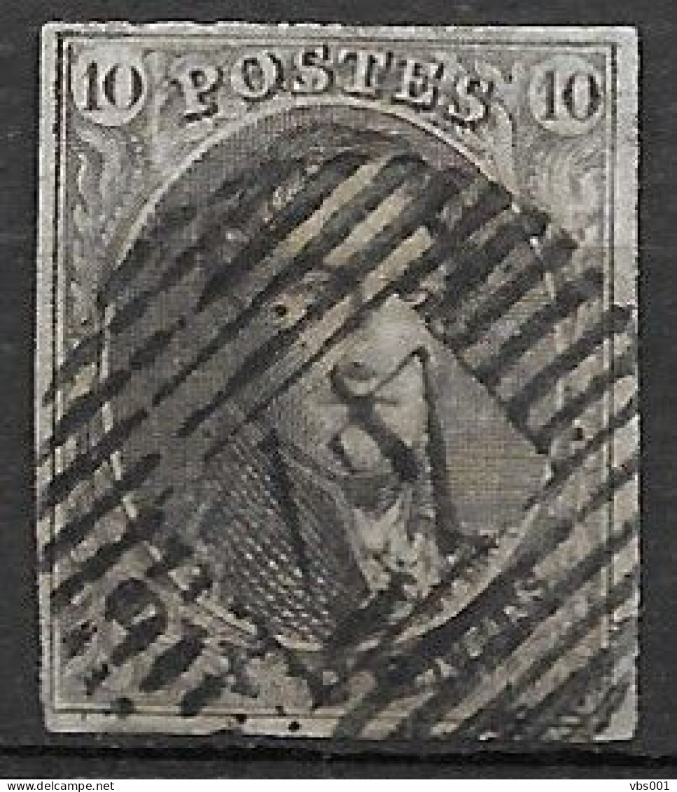 OBP10 Met 4 Randen En Met Balkstempel P47 Gembloux ( Zie Scans) - 1858-1862 Medaillen (9/12)