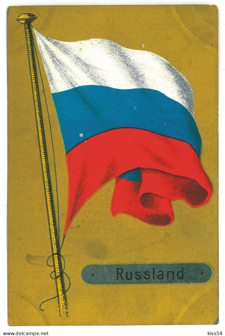 RUS 43 - 21548 FLAG, Russia - Old Postcard - Unused - Rusia