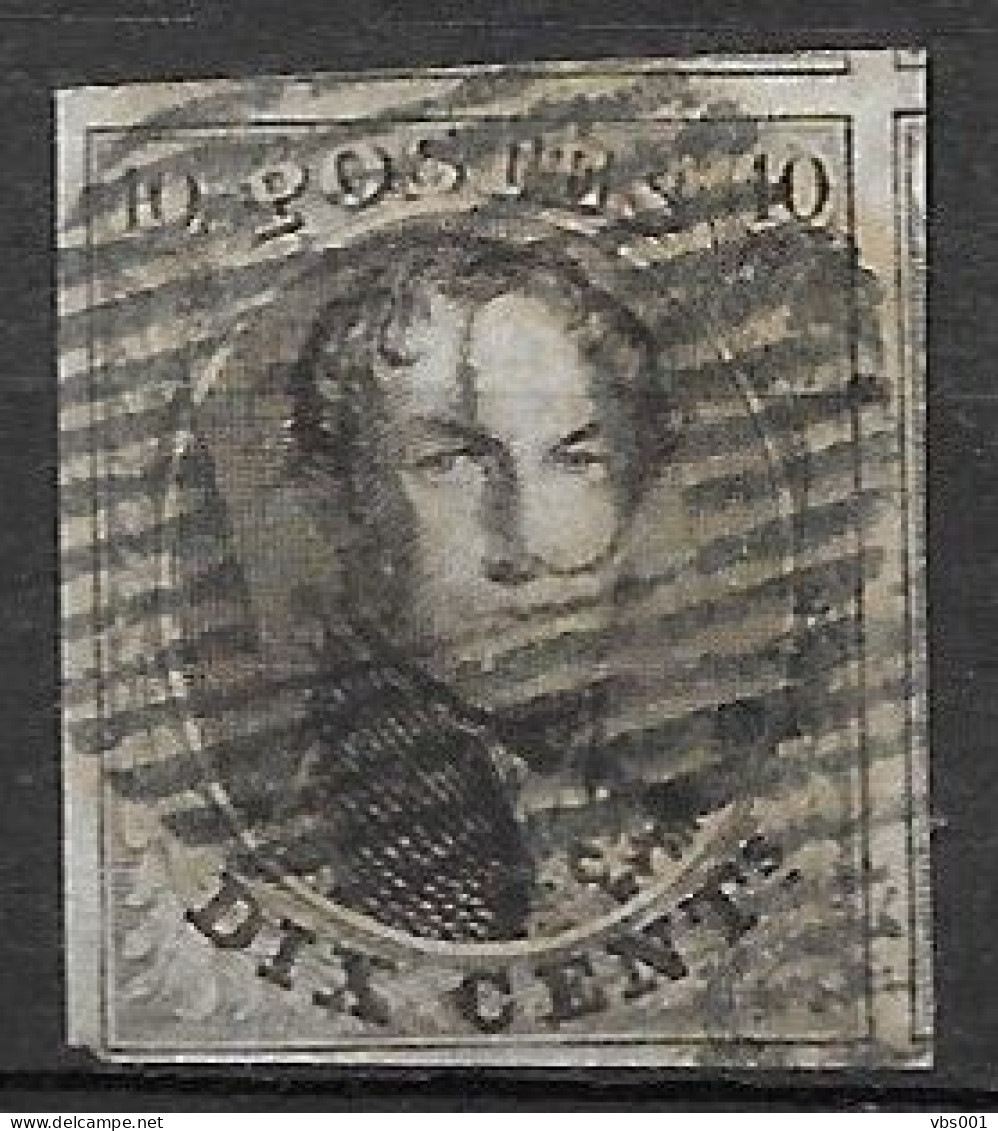 OBP10 Met 4 Randen En Geburen, Met Balkstempel P50 Gosselies ( Zie Scans) - 1858-1862 Medaillen (9/12)
