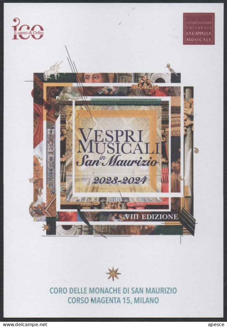 MUSIC - ITALIA 2023 - MILANO VESPRI MUSICALI IN SAN MAURIZIO - PROMOCARD - I - Music And Musicians