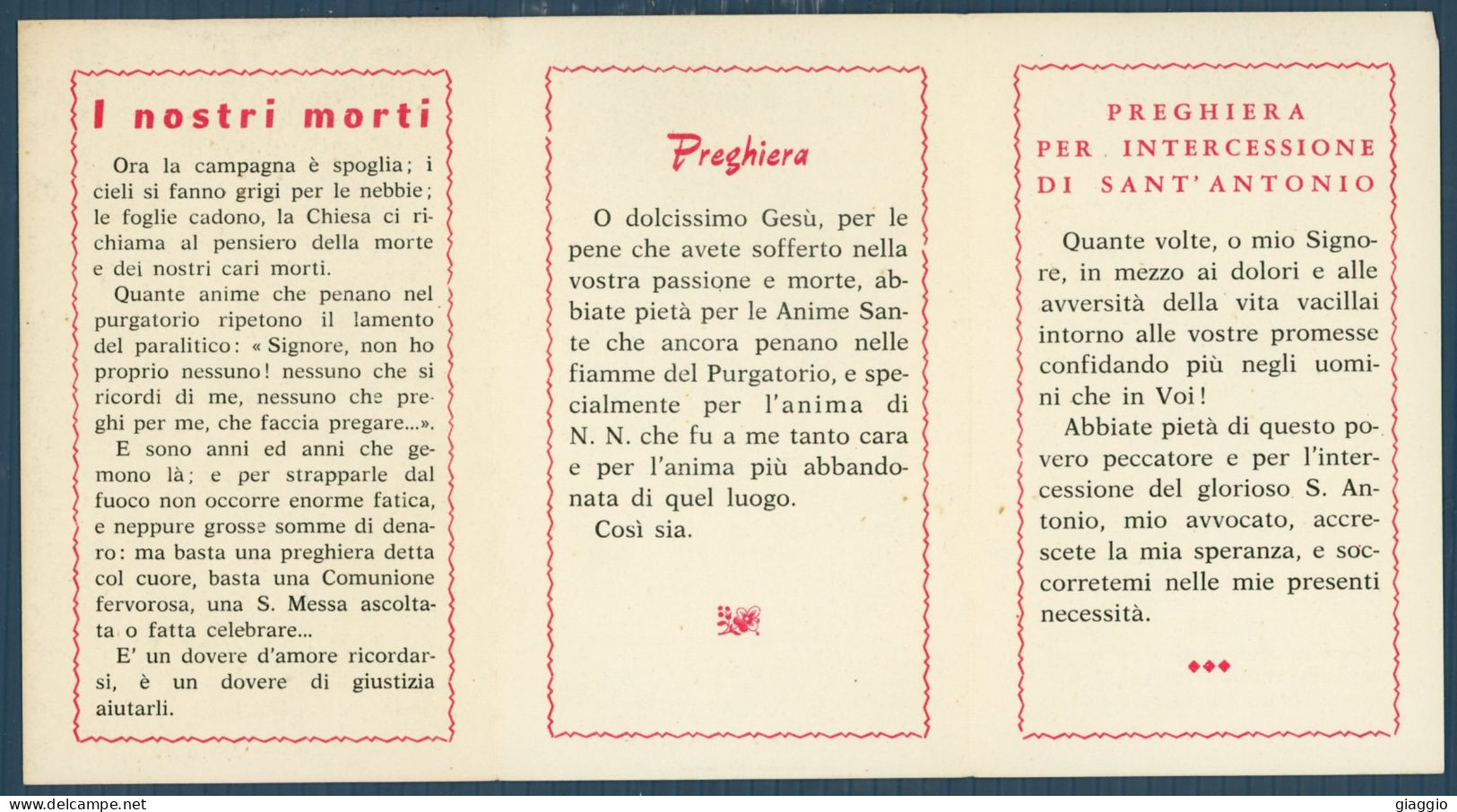 °°° Santino N. 8677 - Il Santo Taumaturgo °°° - Religion & Esotericism