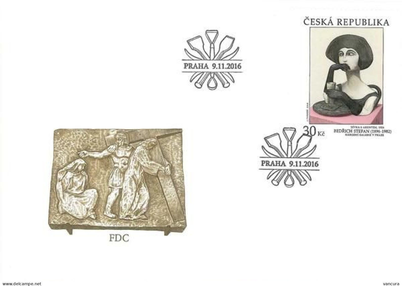 FDC 911 Czech Republic Bedrich Stefan 2016 Jesus - Escultura