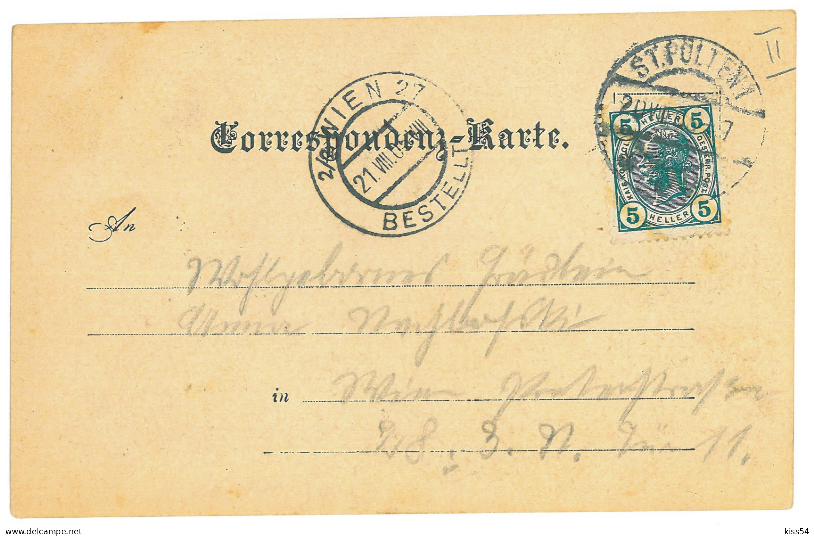 AUS 4 - 17258 ST. POLTEN, Litho, Austria - Old Postcard - Used - 1905 - St. Pölten